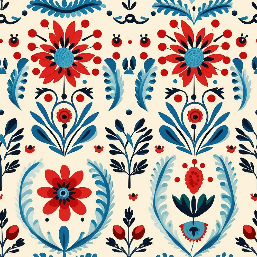 Floral Seamless Folk Art 1