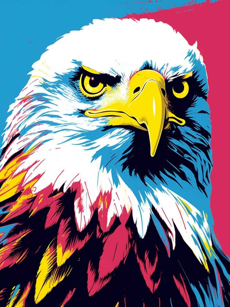 Andy Warhol Style Bird Eagle 1