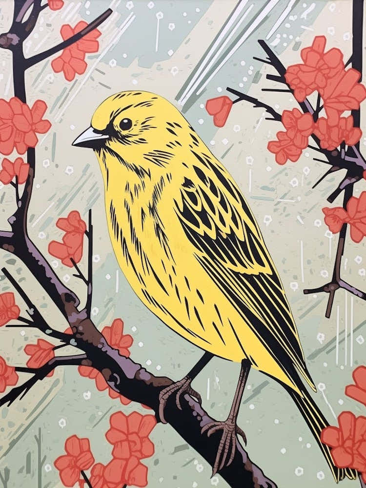 Bird Illustration Yellowhammer 4
