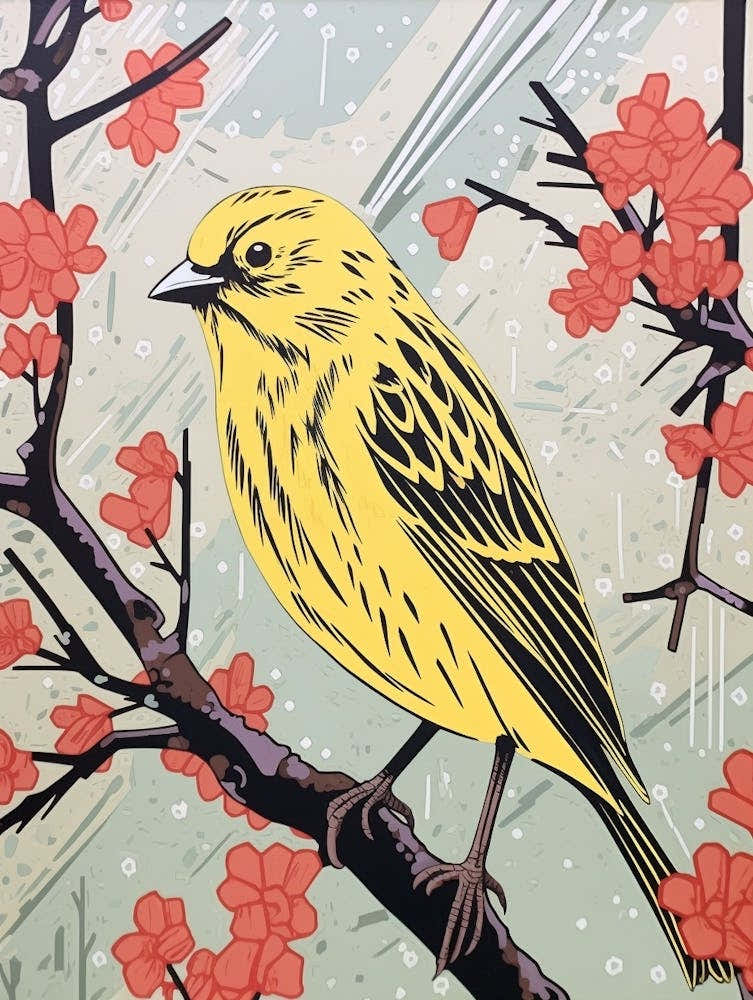 Bird Illustration Yellowhammer 4