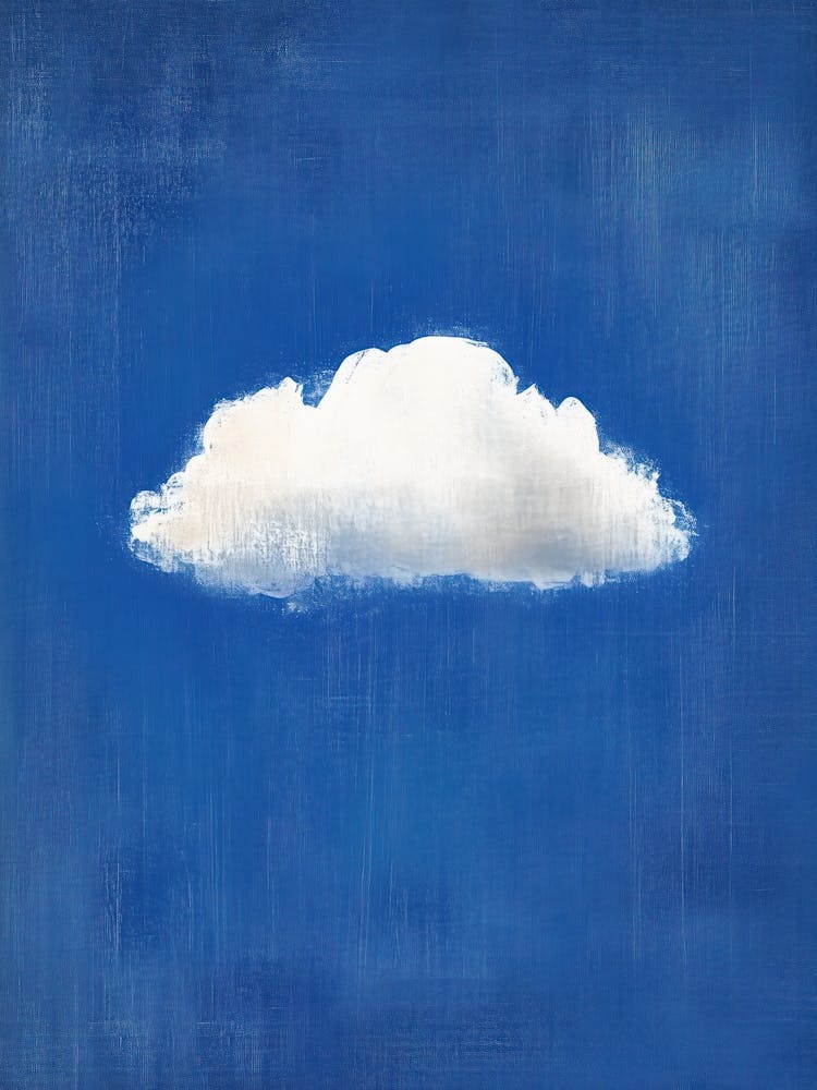 Cloud Wall Art Painting Blue Sky Print