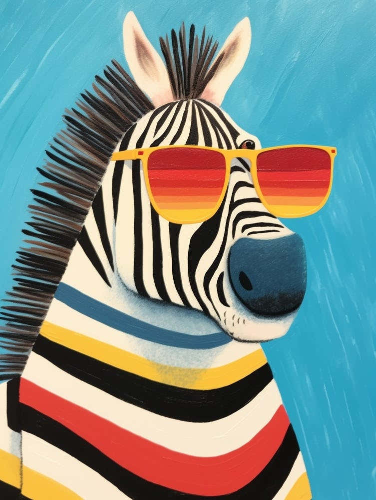 Little Zebra 1 Wearing Sunglasses