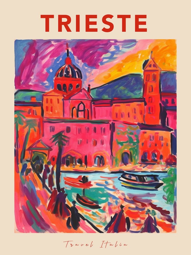 Trieste Italia Travel Poster