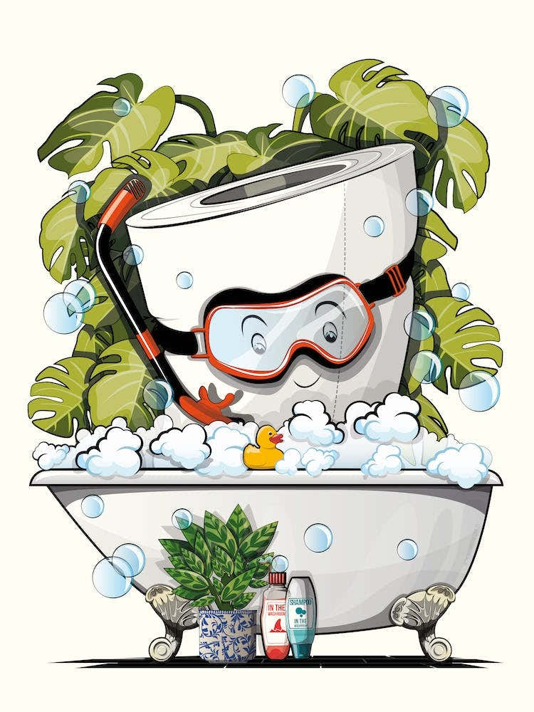 Toilet Paper In Bubble Bath