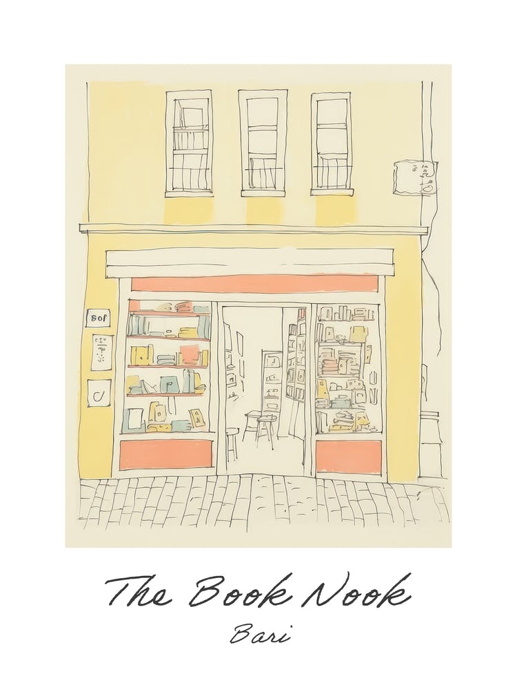 Bari The Book Nook Pastel Colours 2 Poster