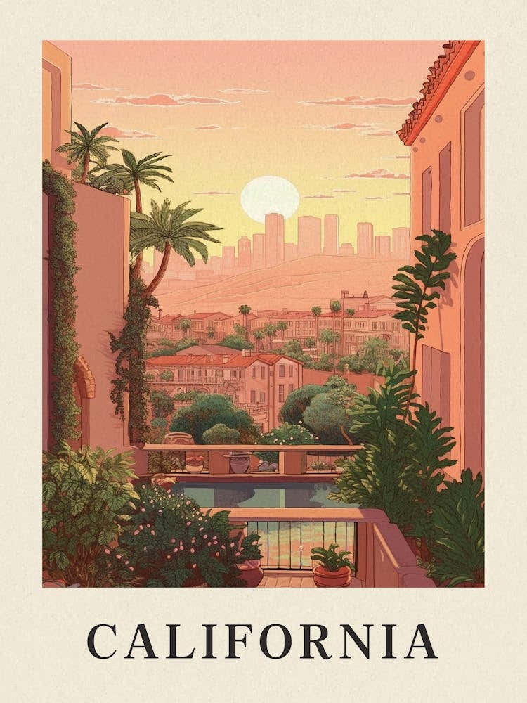 Vintage Travel Poster California 2