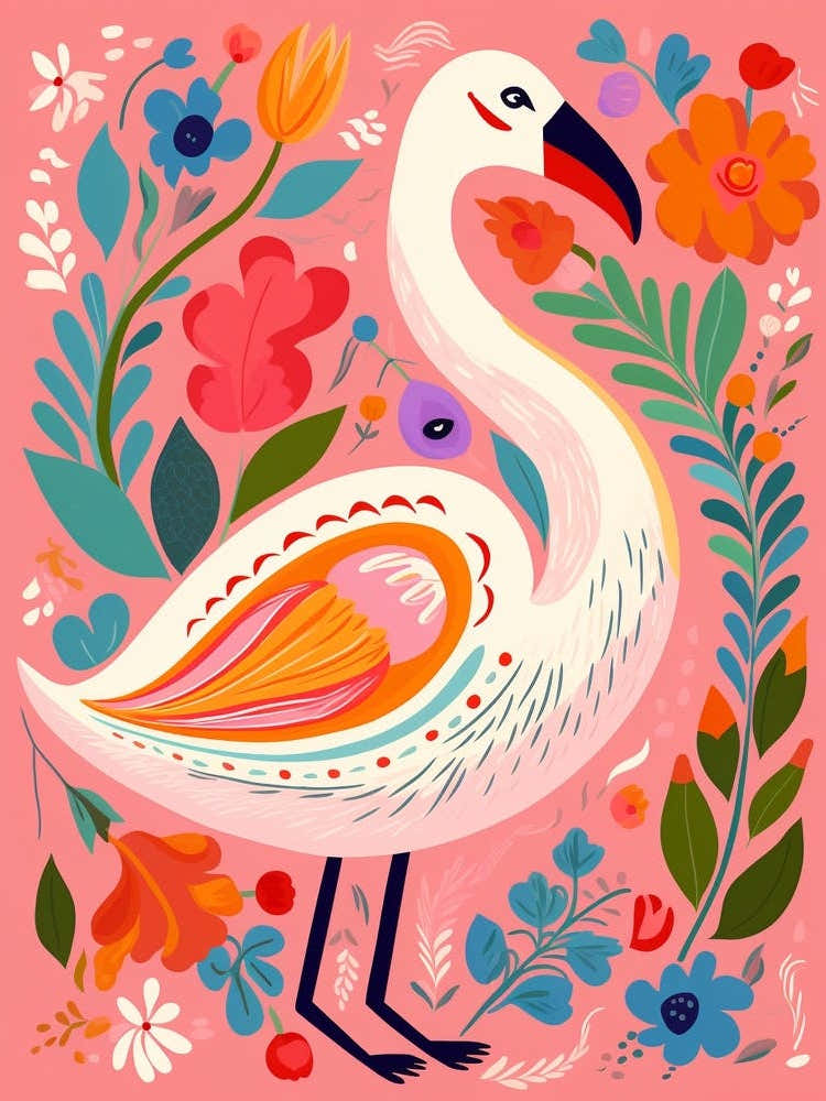 Pink Scandi Swan 1