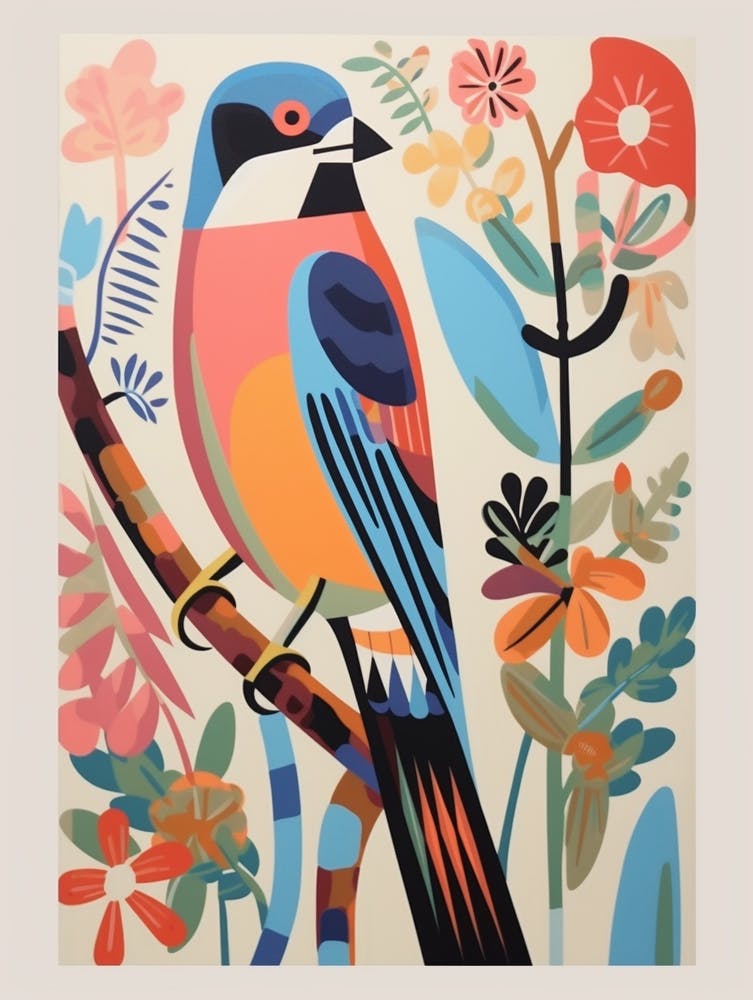 Colourful Scandi Bird American Kestrel 3