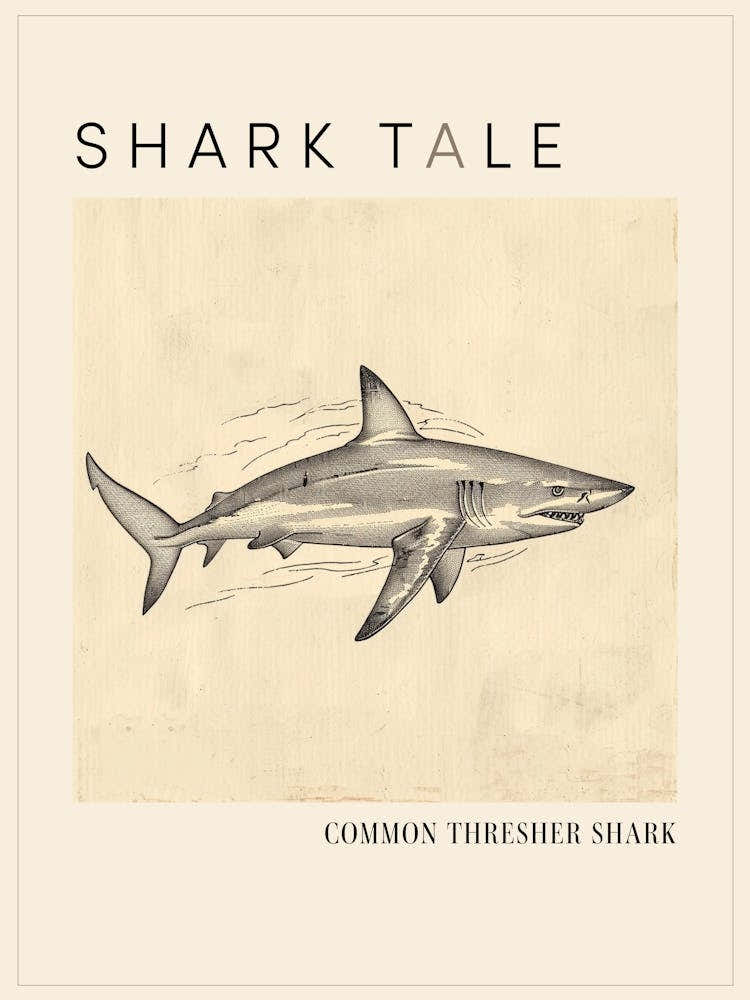 Common Thresher Vintage Illustration 3 Poster