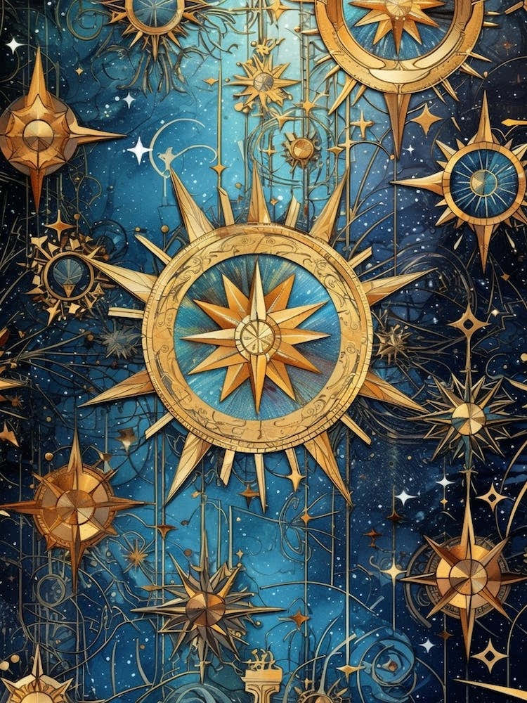 Blue And Gold Celestial 4