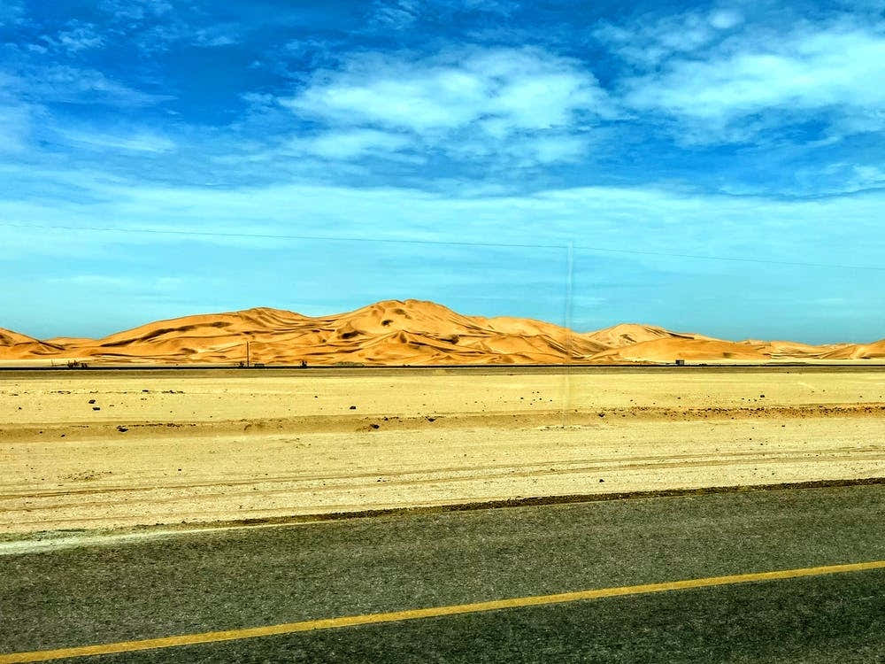 Namib Desert Sand Dunes And Road (Africa Series)