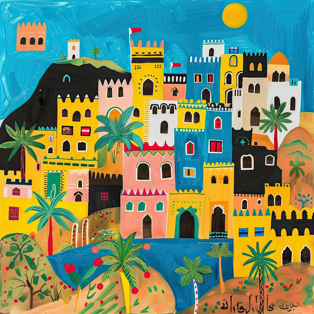 Kids Travel Illustration Yemen 3