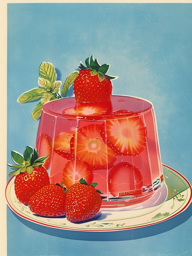 Strawberry Jelly Retro Cookbook Inspired 2