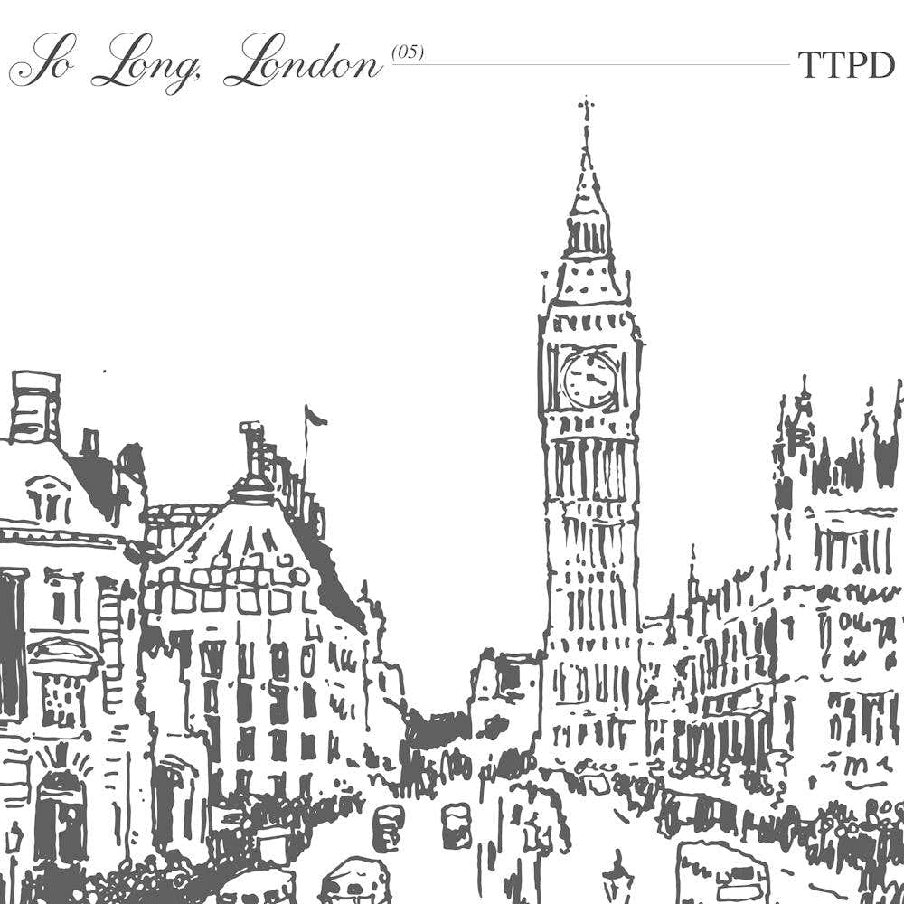 So Long, London Music Poster Black & White 1