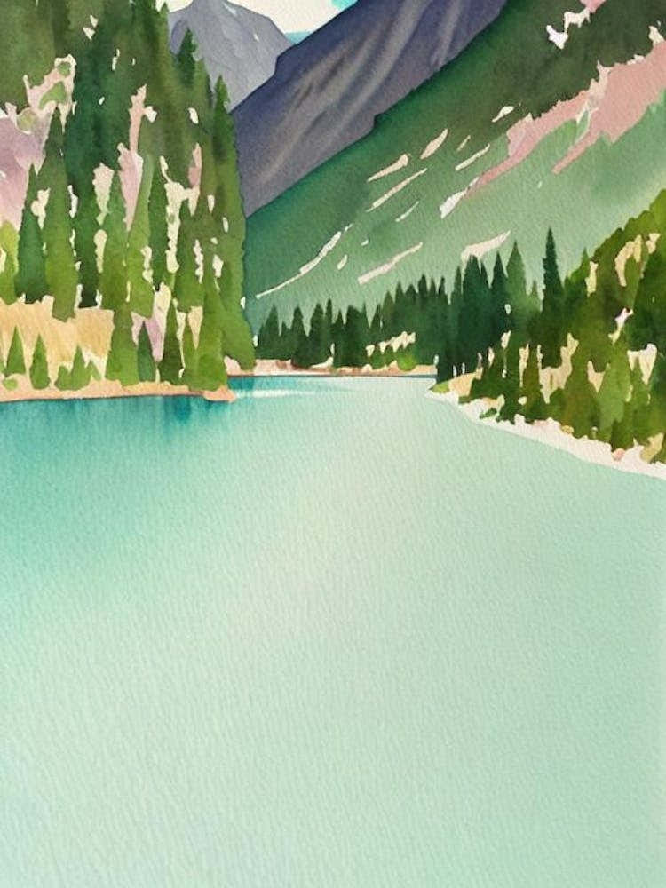 Banff National Park Canada Water Colour Poster