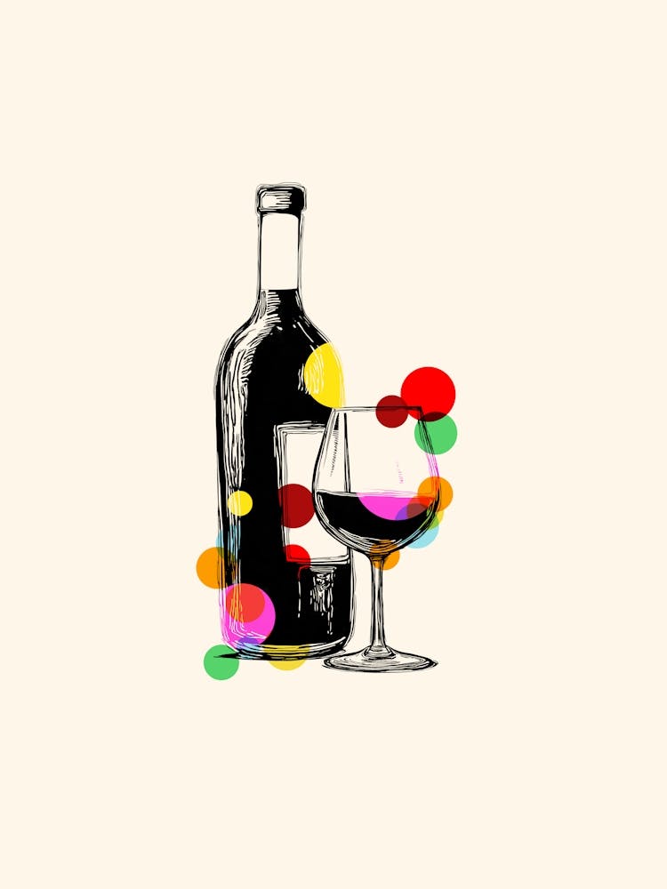 Wine Bottle And Glass