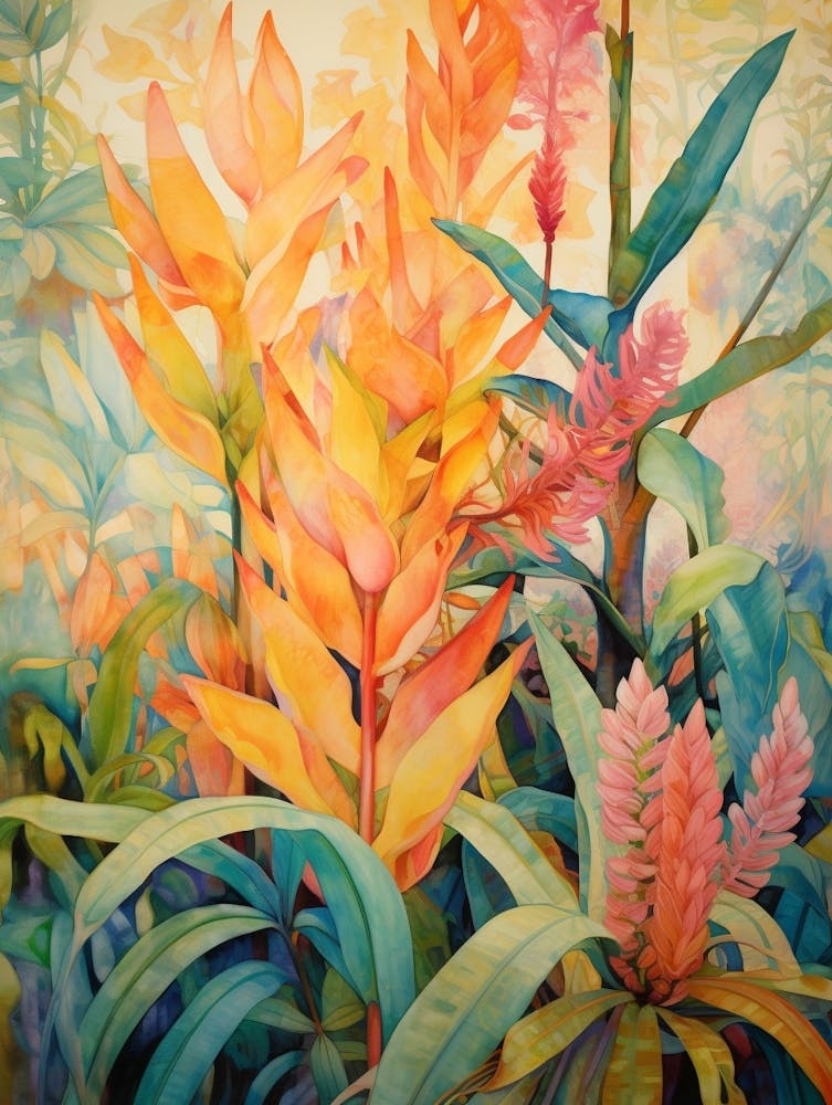 Tropical Plant Painting Zz Plant 7