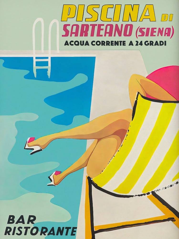 Siena Retro Travel Vintage Poster