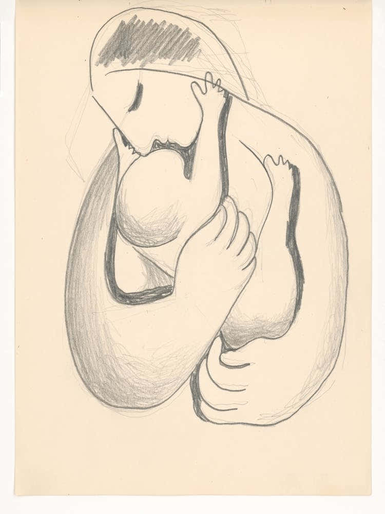 A Mother With A Child In Her Arms, Mikuláš Galanda