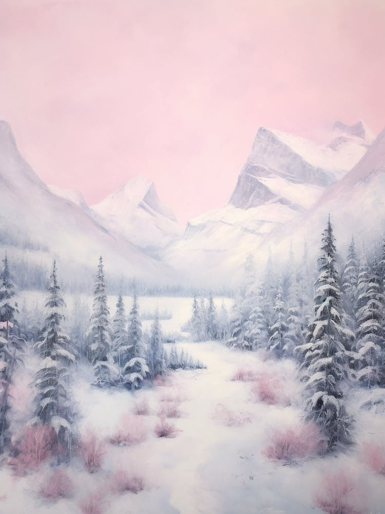 Dreamy Winter Painting Banff National Park Canada 4