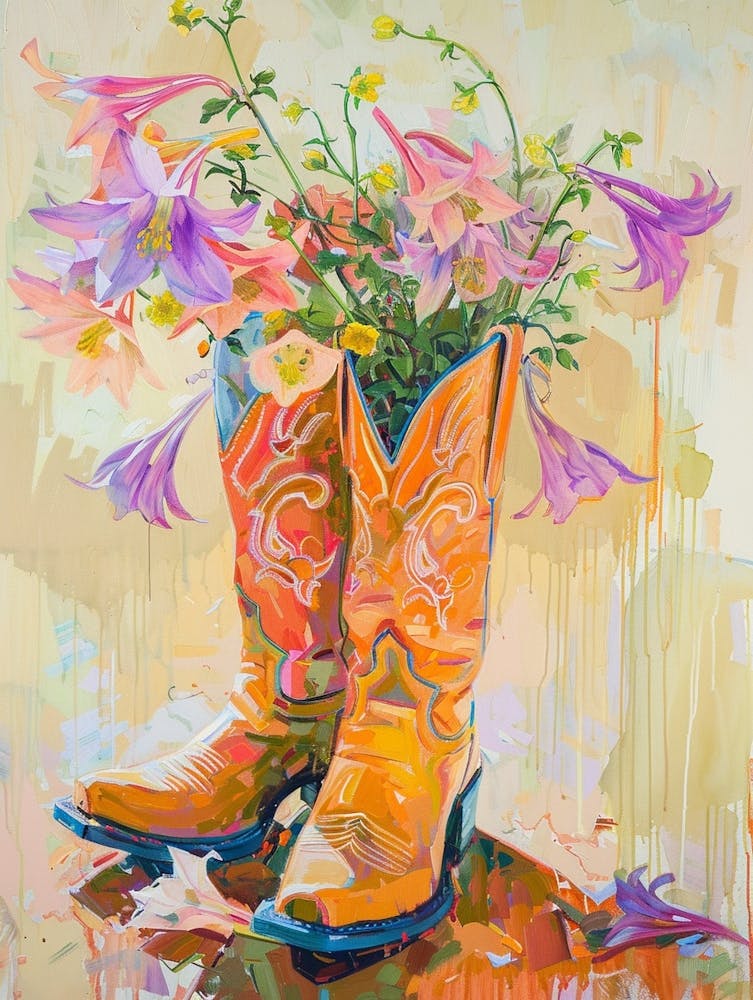 Cowboy Boots And Wildflowers Columbine 2