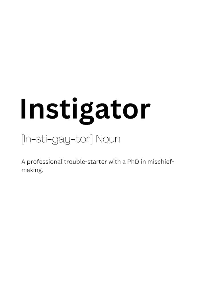 Instigator Definition Meaning