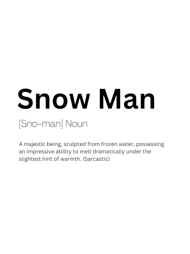Snow Man Definition Meaning