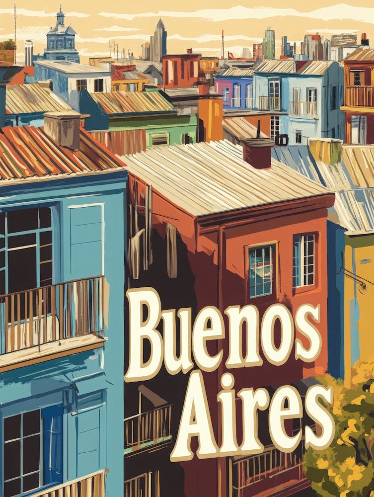 Aihrgdesign A Classic 1960s Travel Poster For Buenos Aires 3