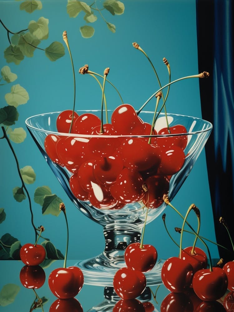 Cherries Retro Photography Style 3