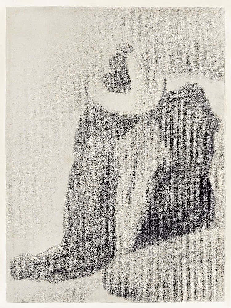 Still Life With Hat, Parasol, And Clothes On A Chair (1887), Georges Seurat