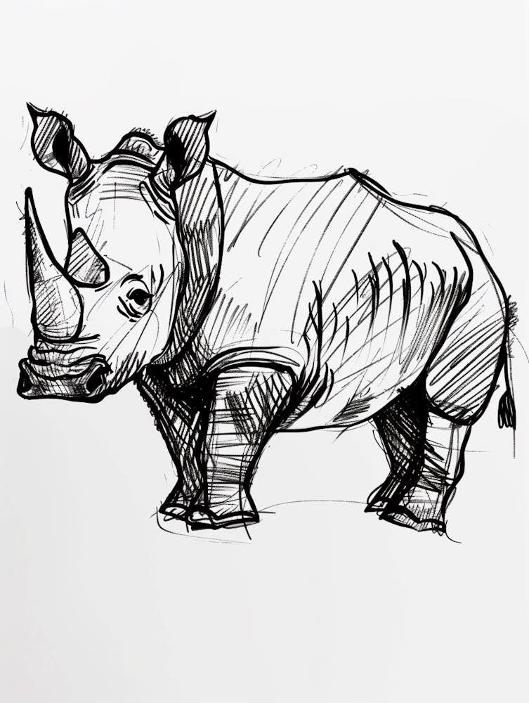 B&W Rhinoceros