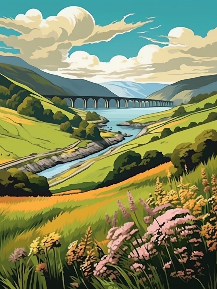 West Highland Way Scotland 2 Vintage Travel Illustration