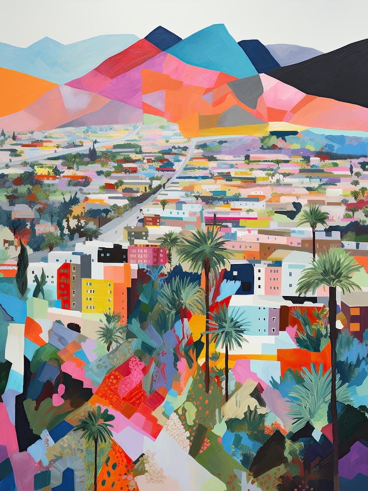 Las Vegas Summer Aerial View Painting 4