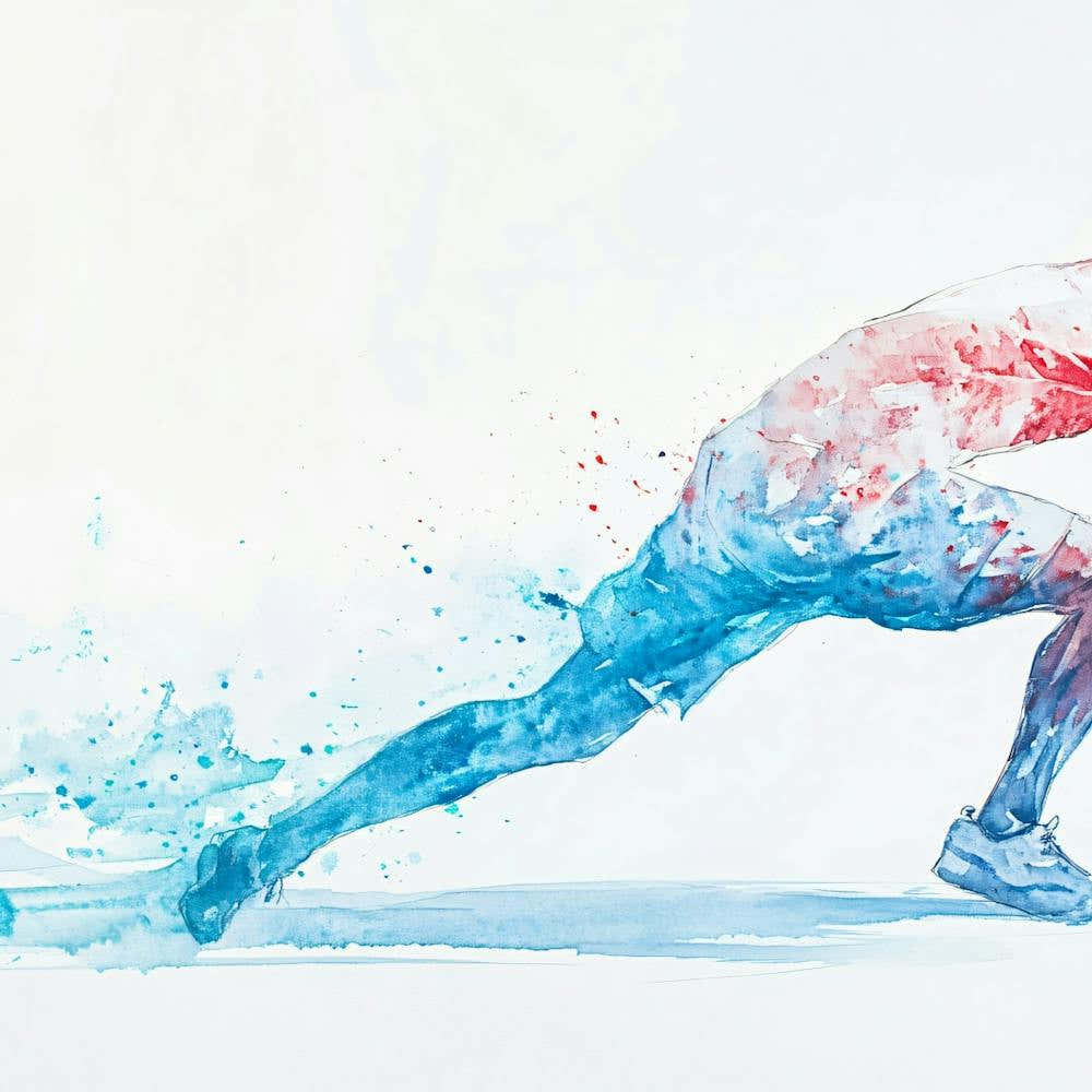 Watercolor Of A Runner 2