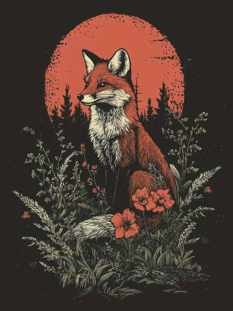 Fox In The Grass