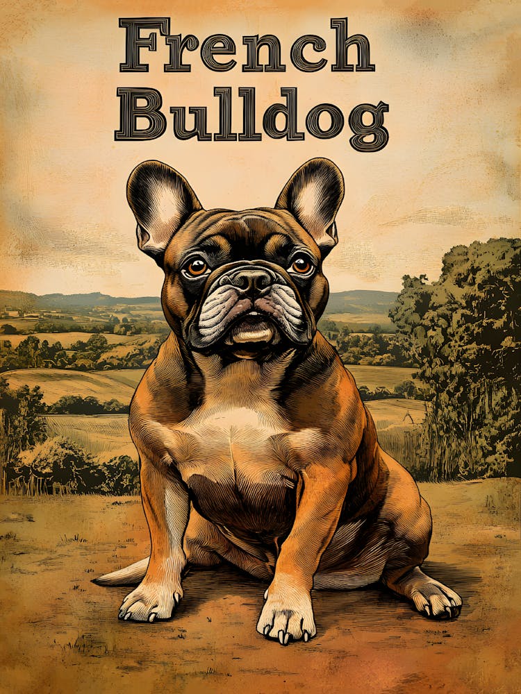 French Bulldog Vintage