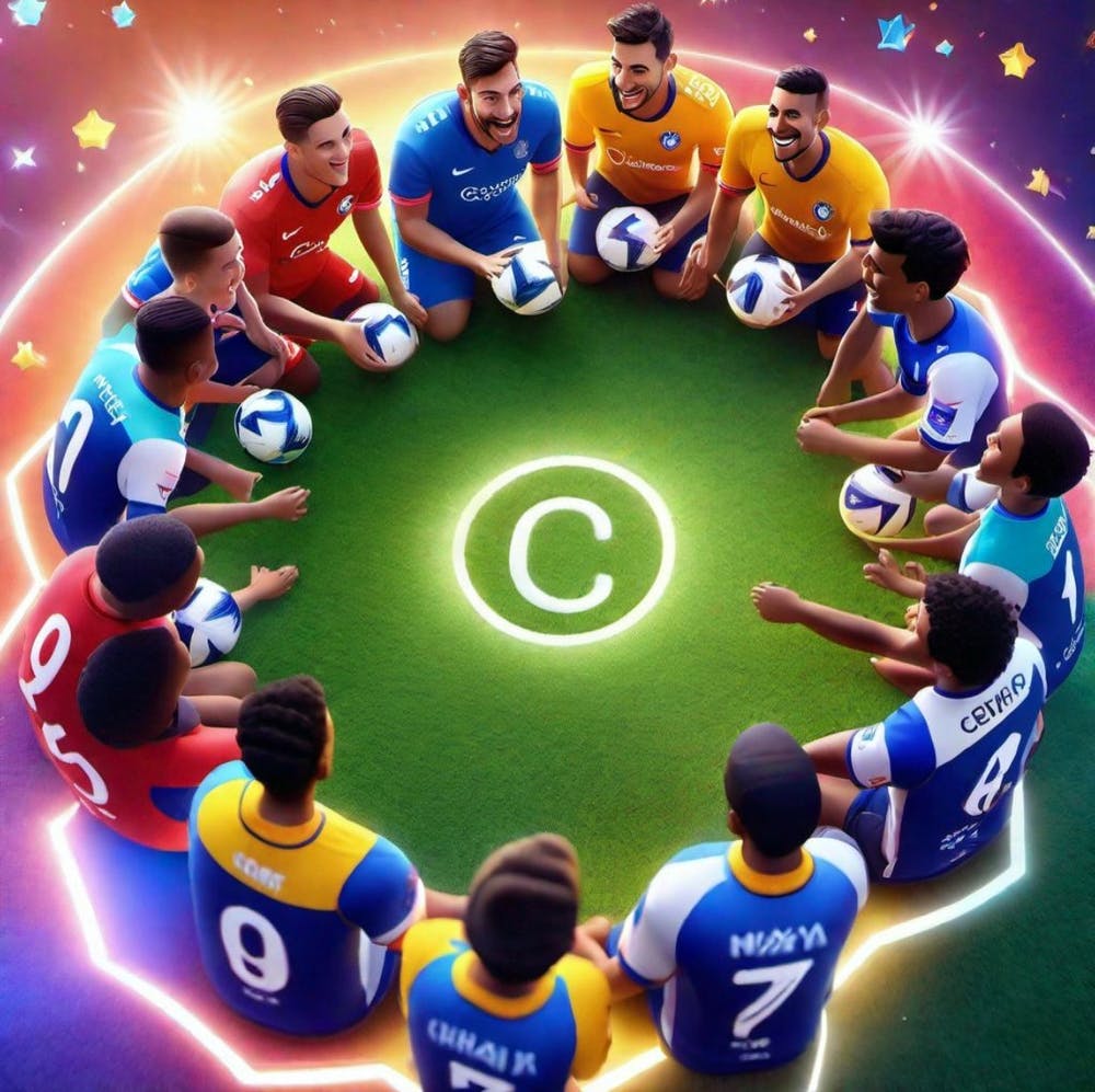Soccer Players In A Circle