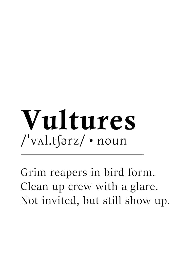 Vultures Definition Poster - Dictionary