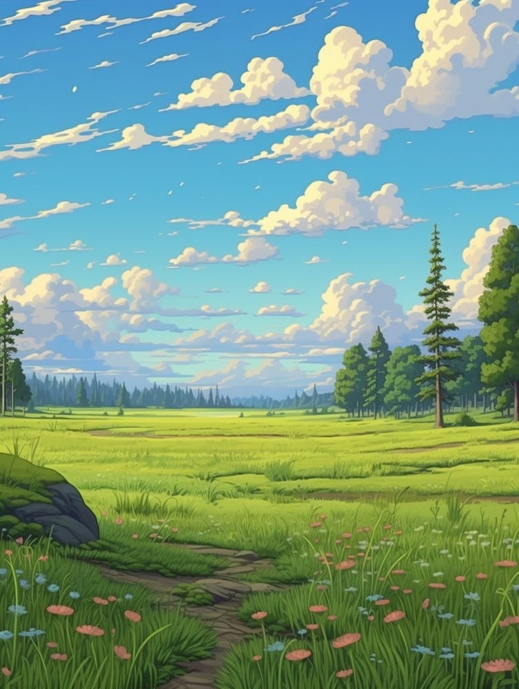 Prairie Landscape Pixel Art 2