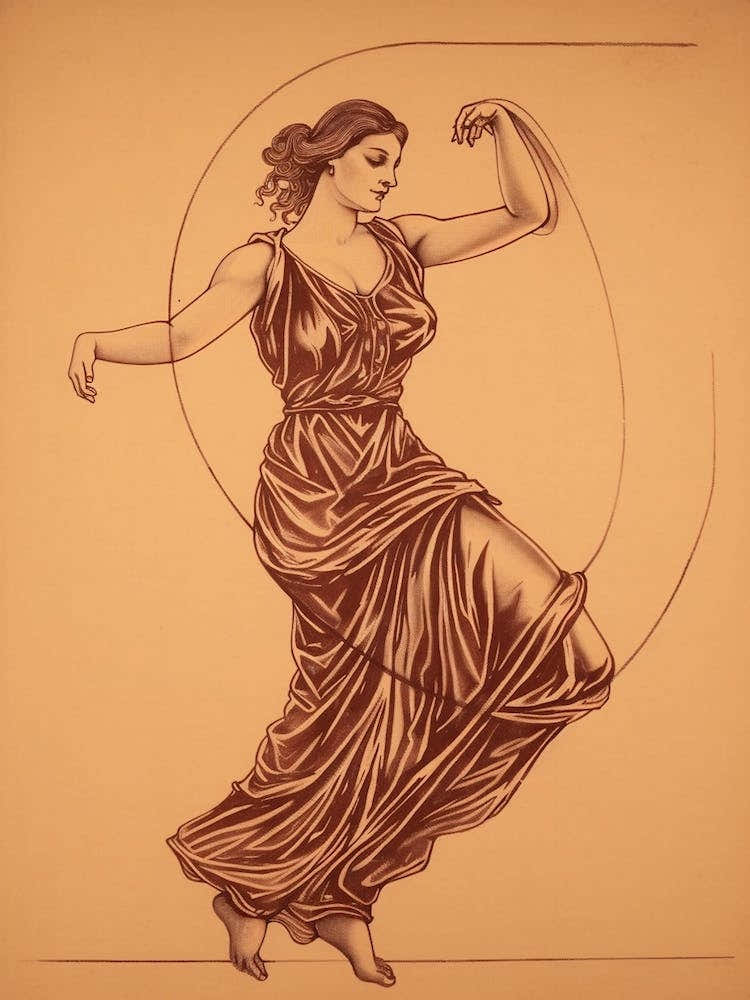 Aphrodite Vintage Drawing 4