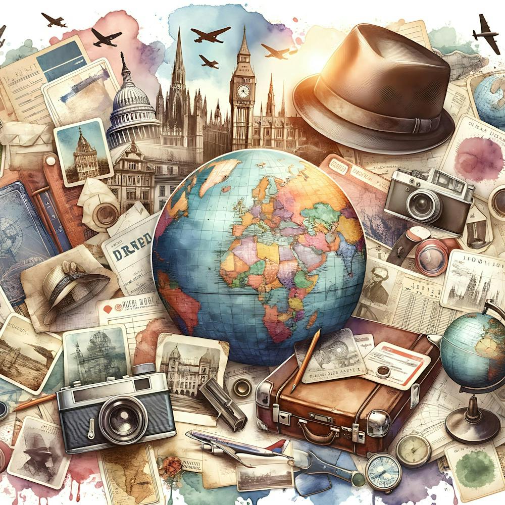 World Traveler 2 Junk Journal Style AI