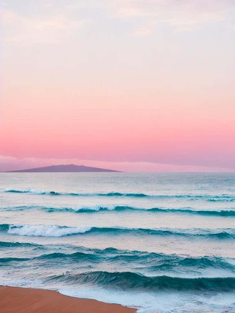 Wailea Beach, Maui, Hawaii Pink Photography