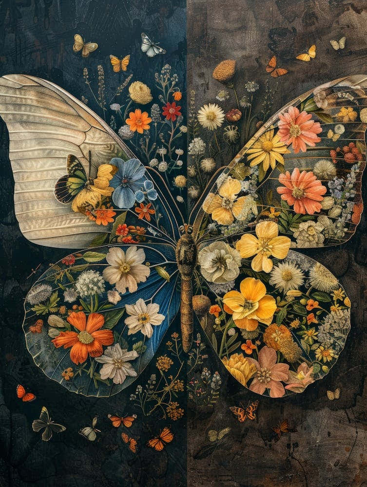 Butterfly With Flowers 7