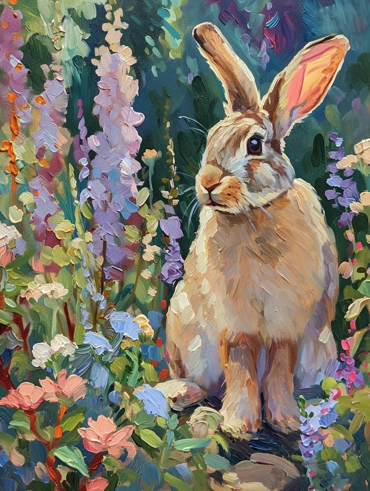 New Zealand Rabbit Painting 2