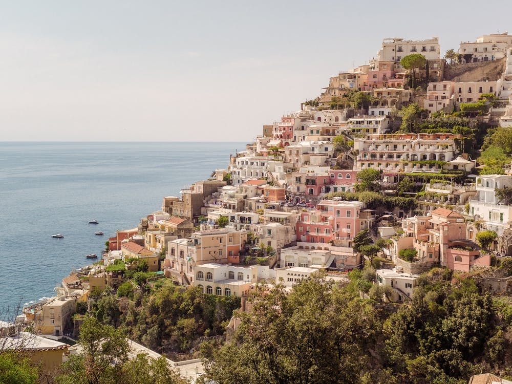 Positano Pastel Houses View