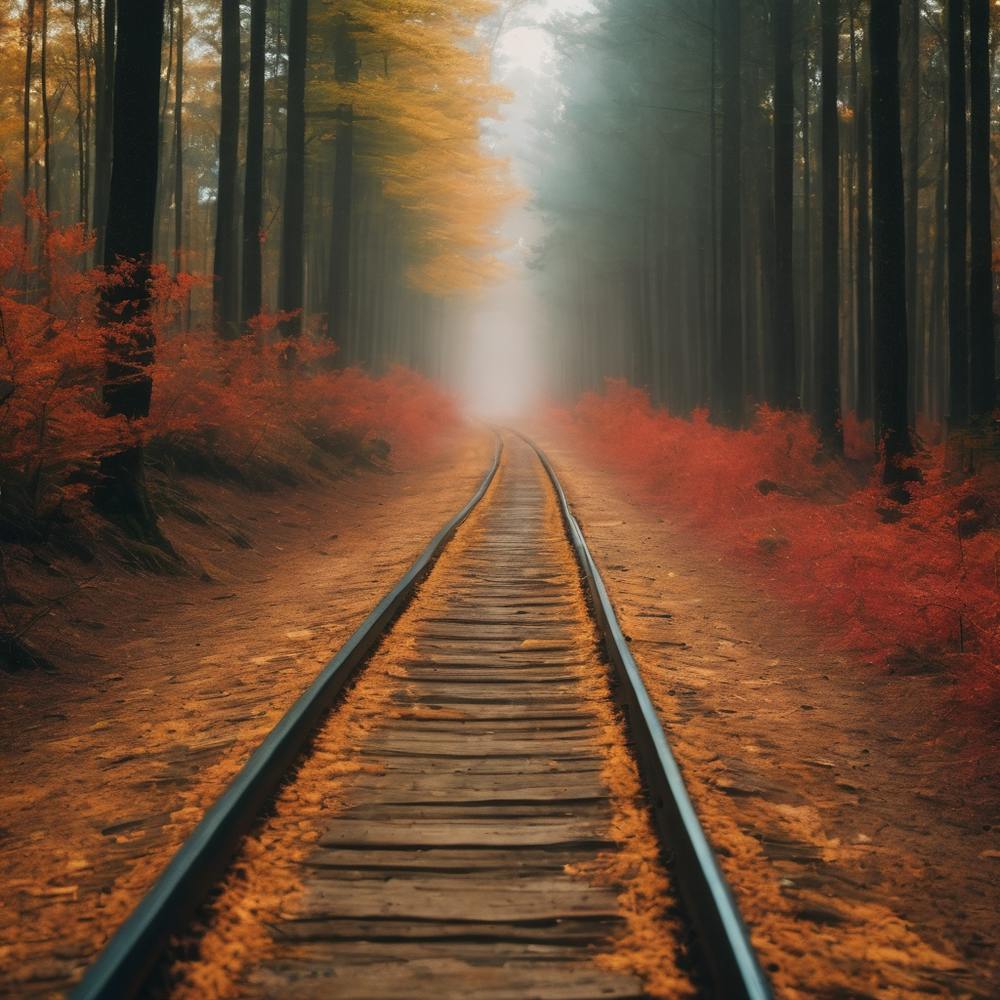 Endless track in woods