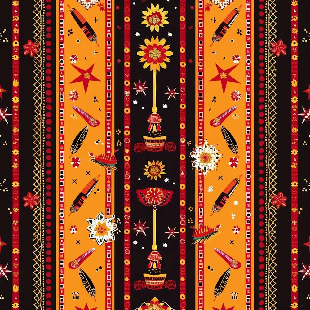 Navratri Themed Banner Texture With Dandiya Stic 17184