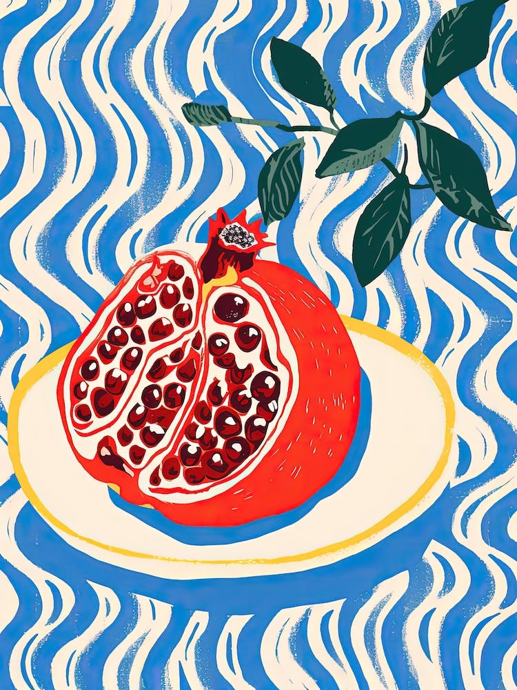 Pomegranate Fruit Summer Illustration 4