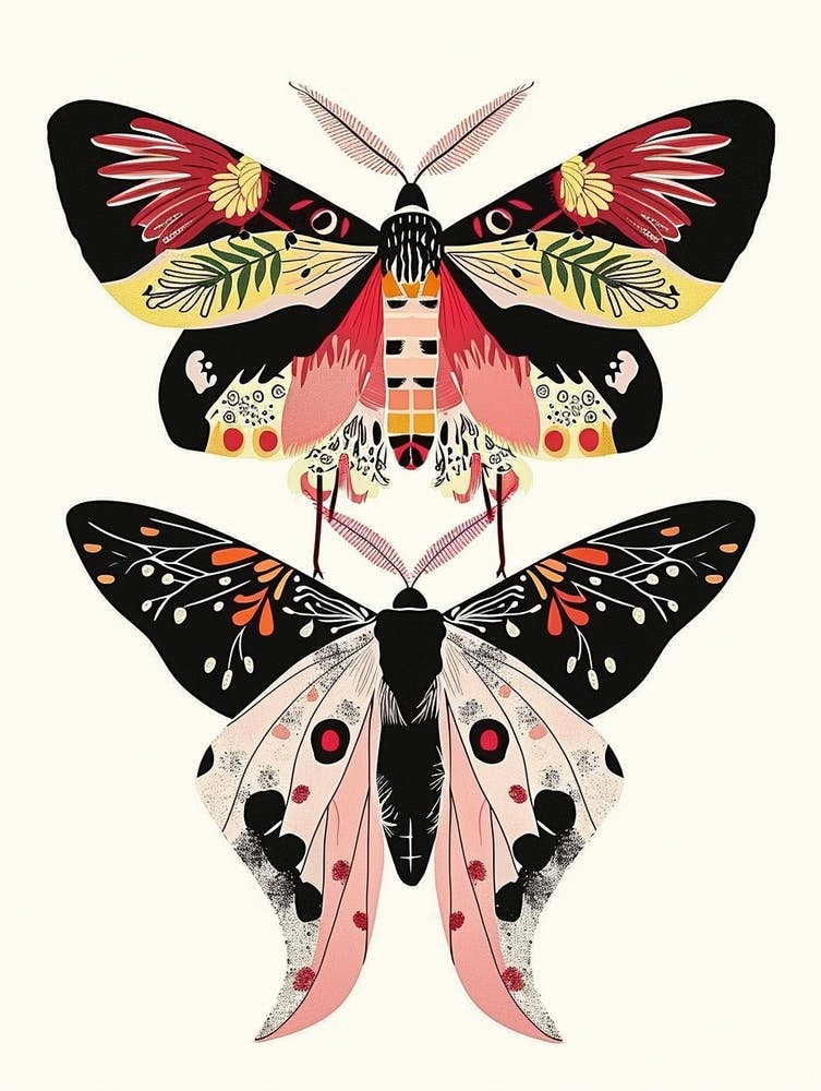Colourful Insect Illustration Moth 23