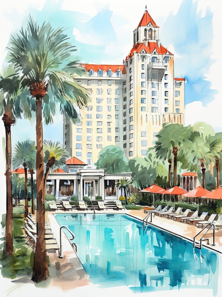 The Waldorf Astoria Orlando   Orlando, Florida   Resort Storybook Illustration 3